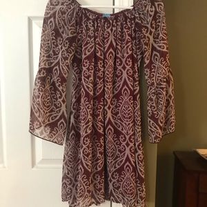 Boutique dress with bell sleeves. Medium.